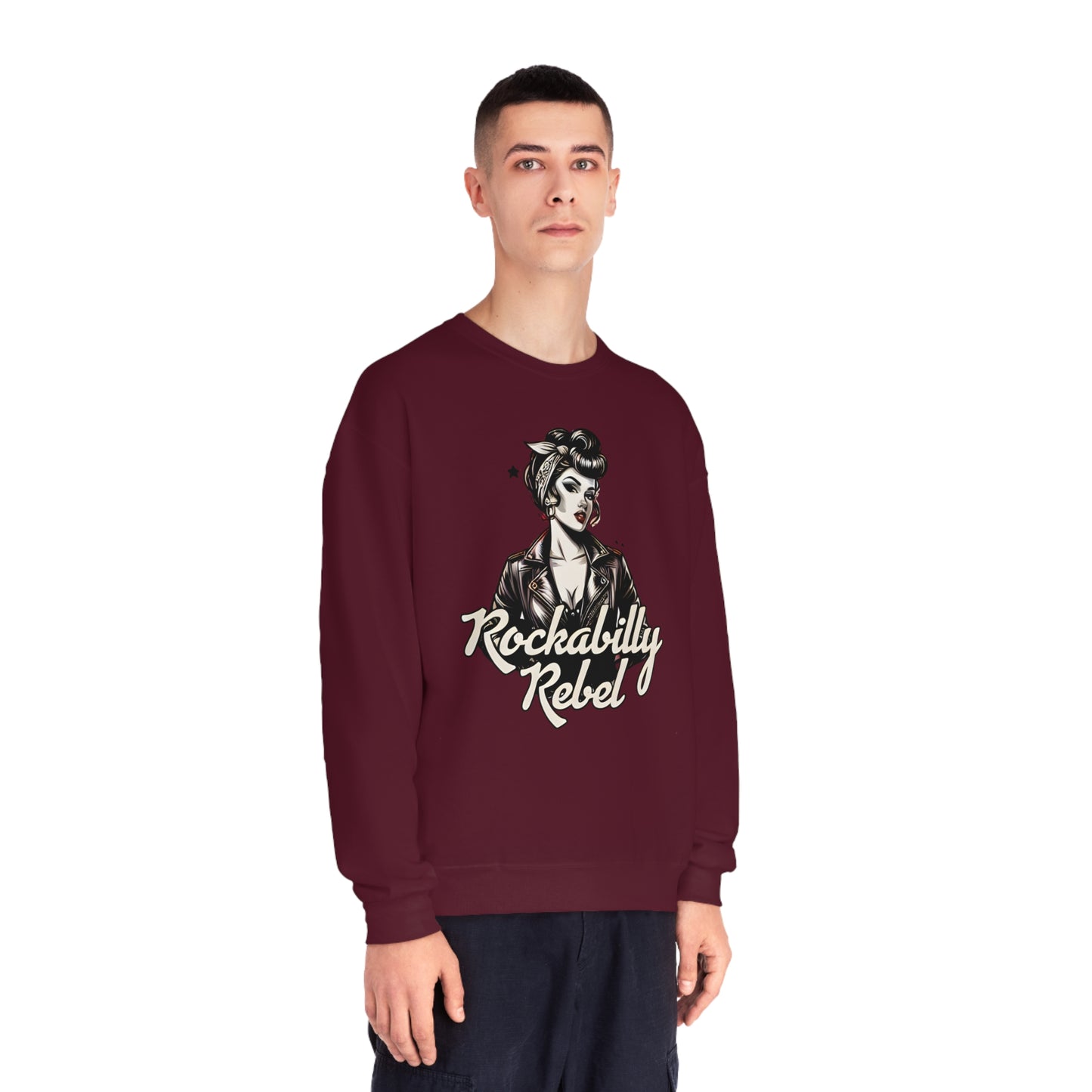 Crewneck Sweatshirt- Rockabilly Rebel