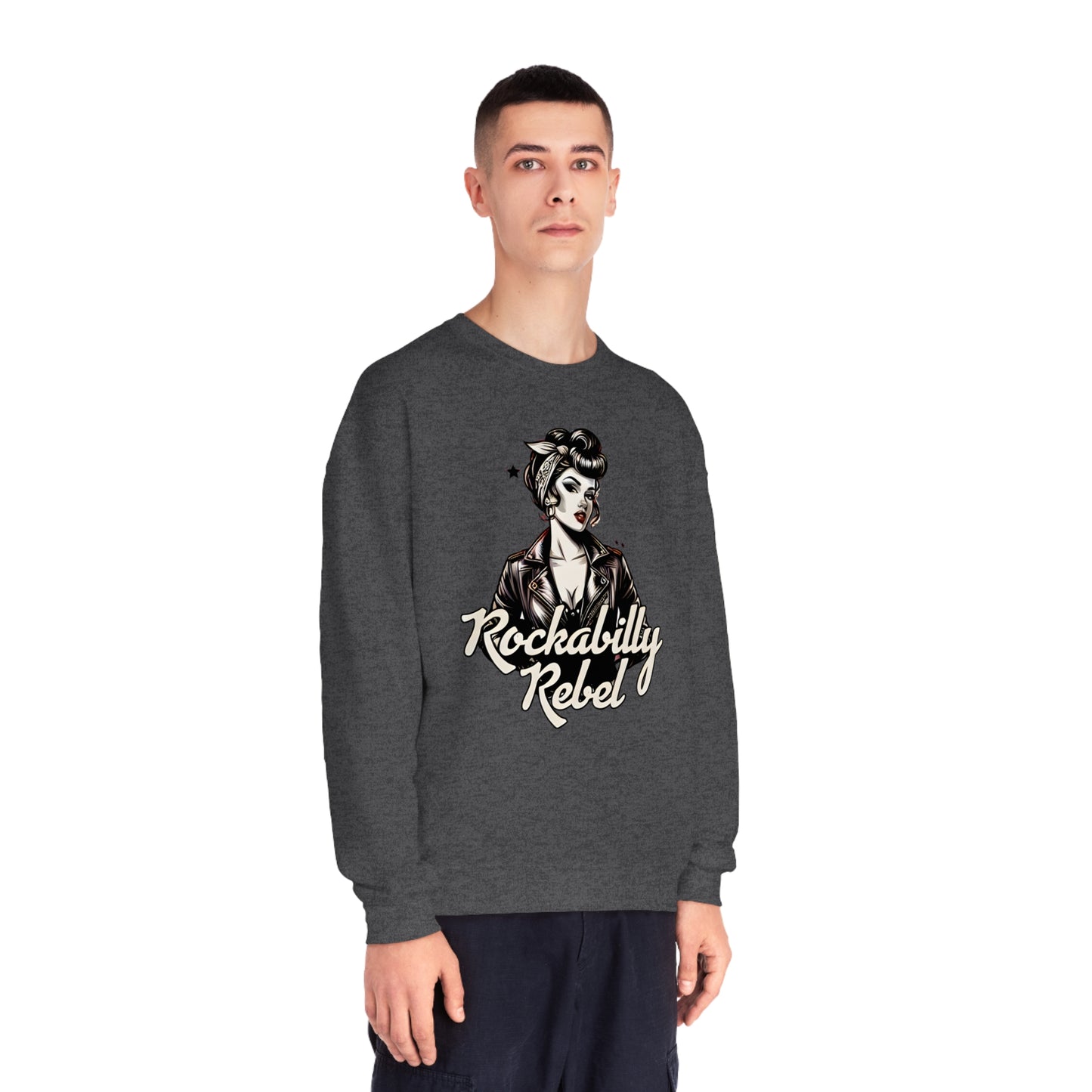 Crewneck Sweatshirt- Rockabilly Rebel