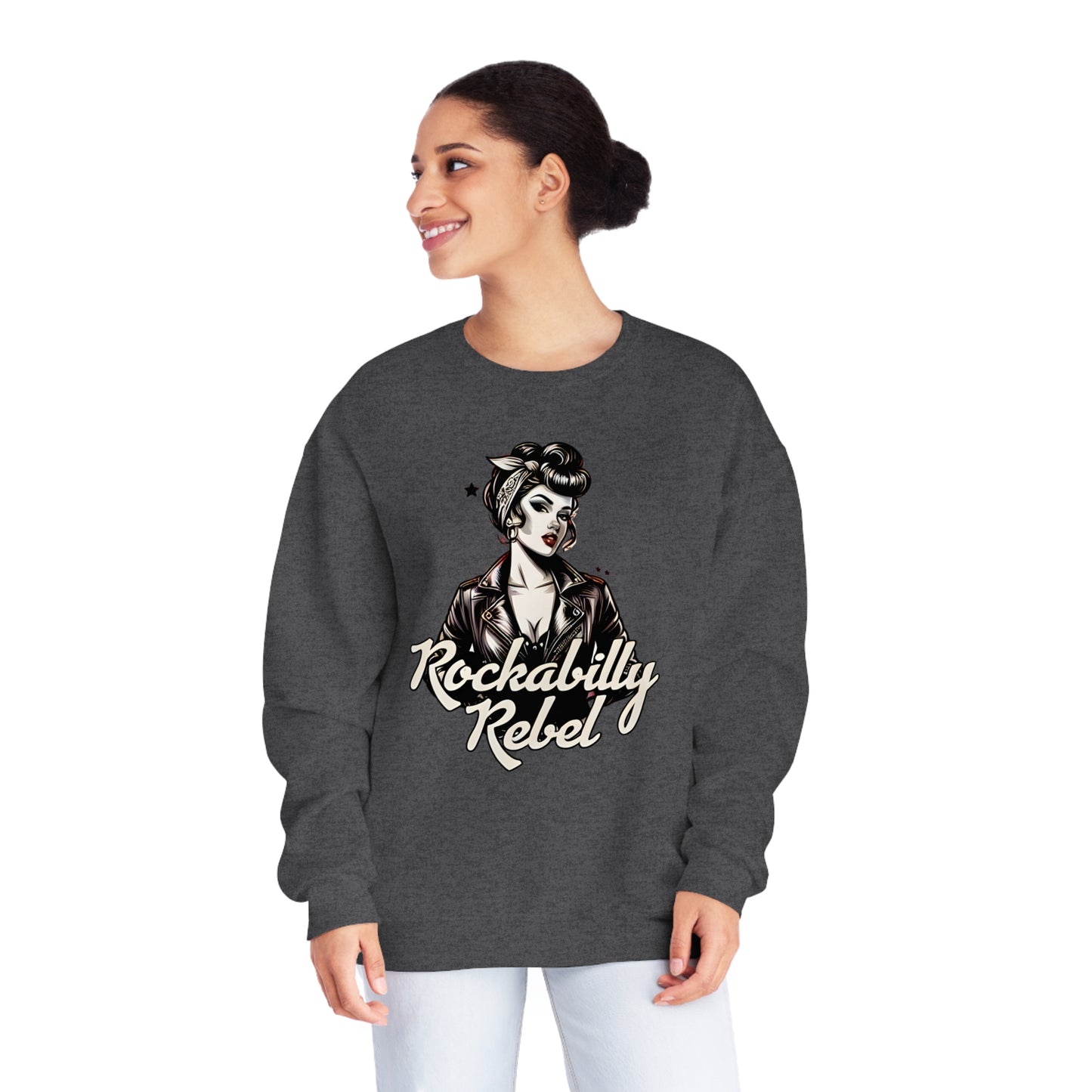 Crewneck Sweatshirt- Rockabilly Rebel