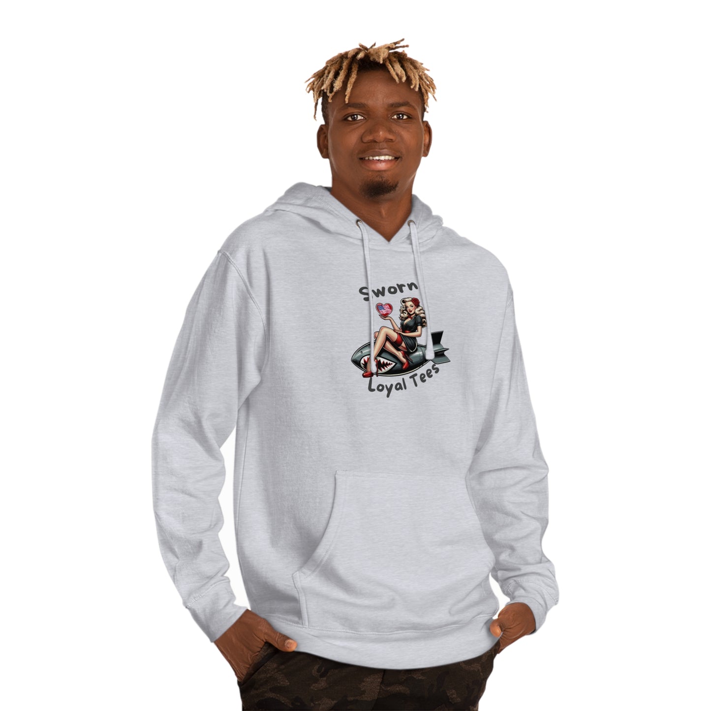 Hooded Sweatshirt- SLT Pinup on Shark