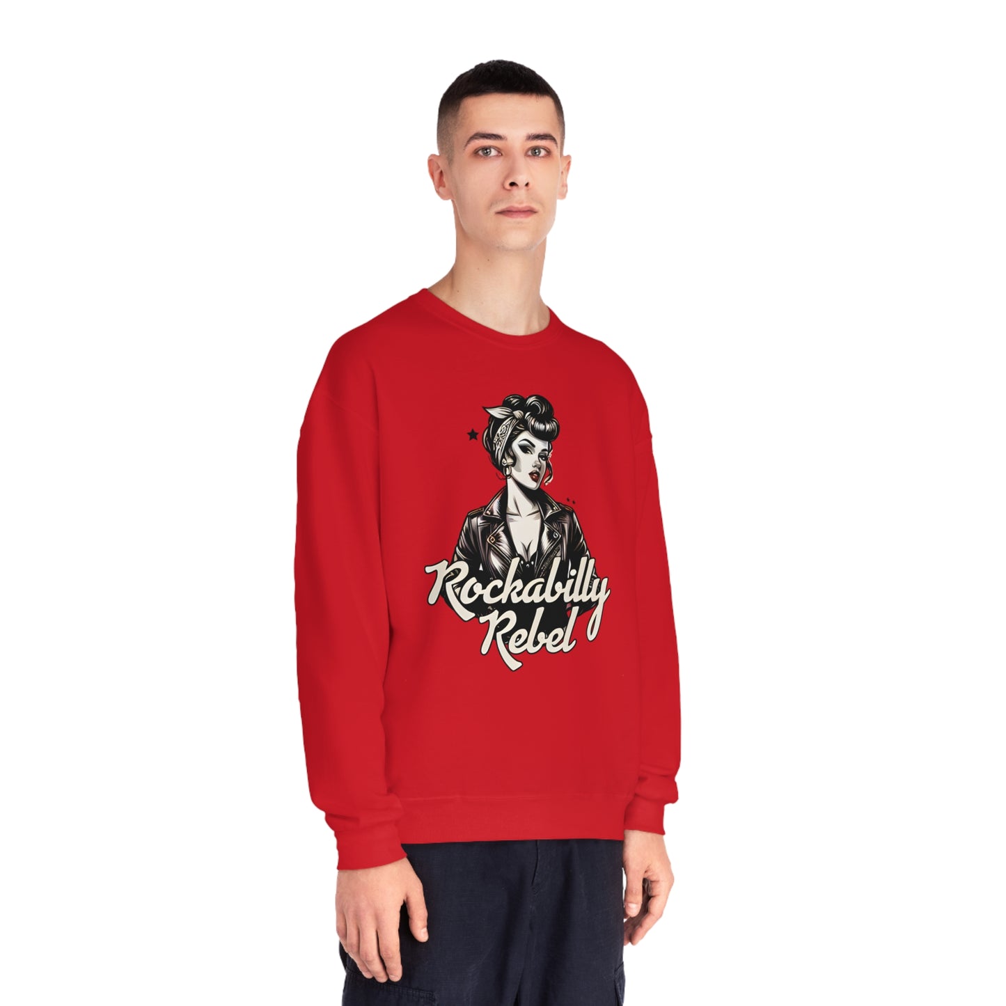 Crewneck Sweatshirt- Rockabilly Rebel