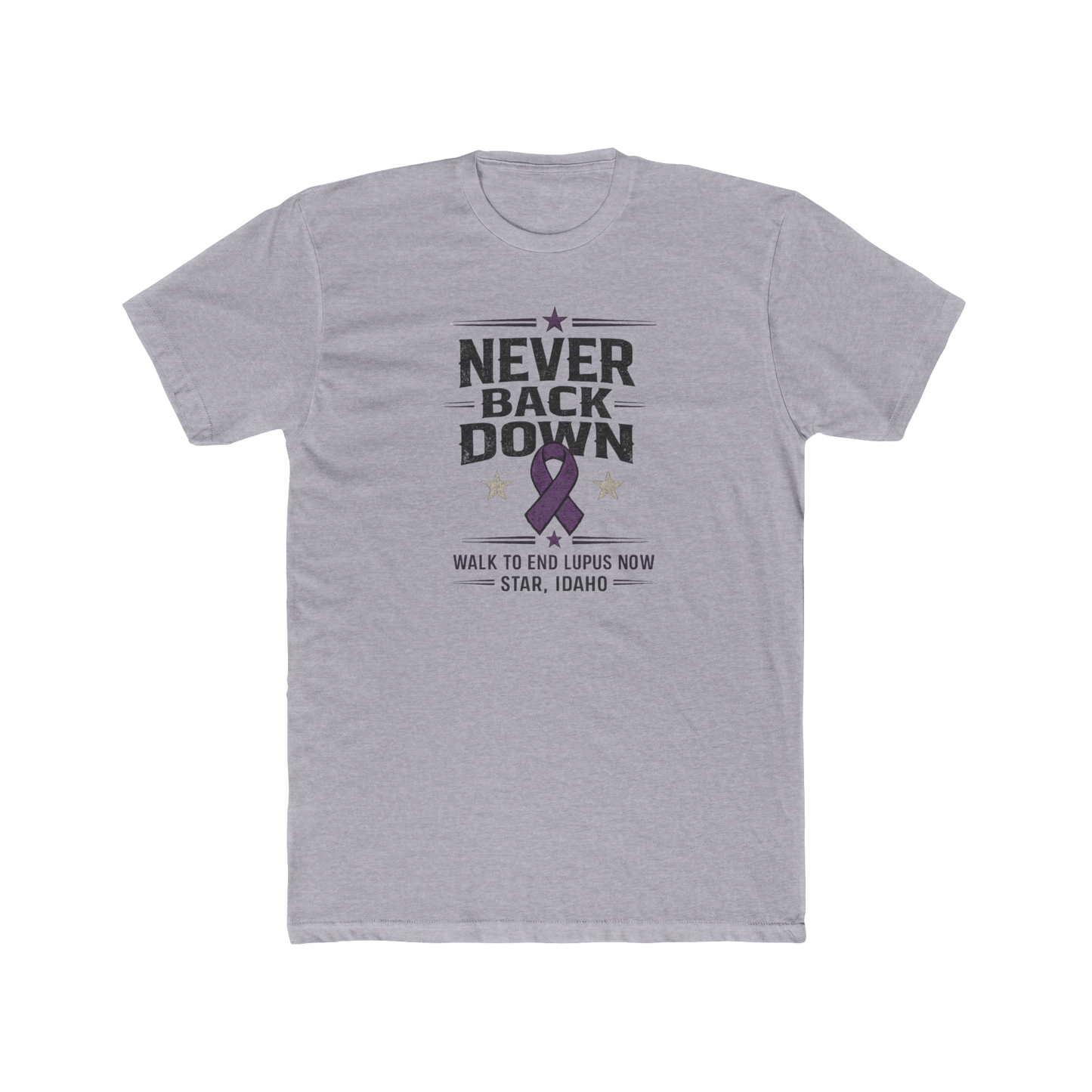 Never Back Down- Men's Lupus Support T-Shirt