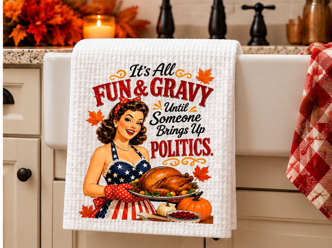 It's All Fun & Gravy Tea Towel