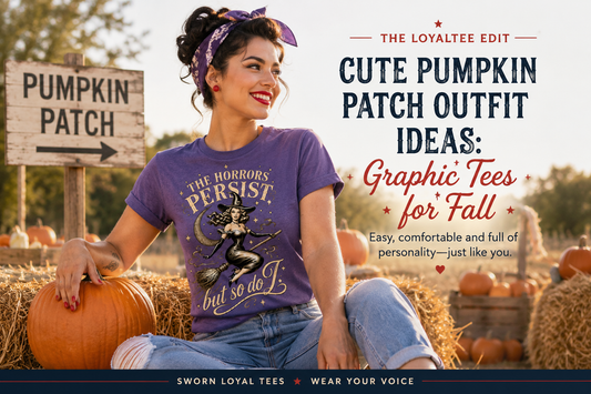 Cute Pumpkin Patch Outfit Ideas: Graphic Tees for Fall
