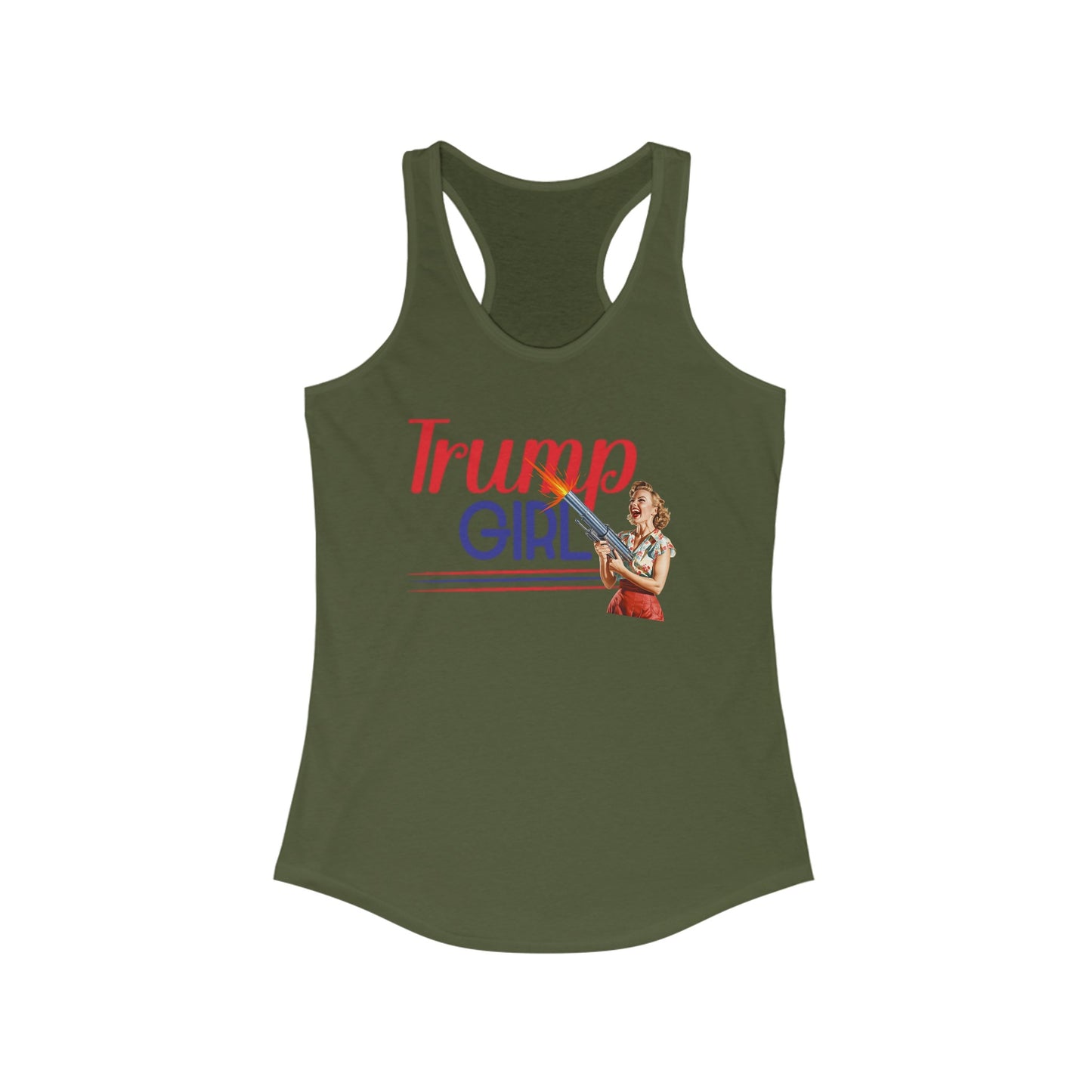 Women's Ideal Racerback Tank- Trump girl