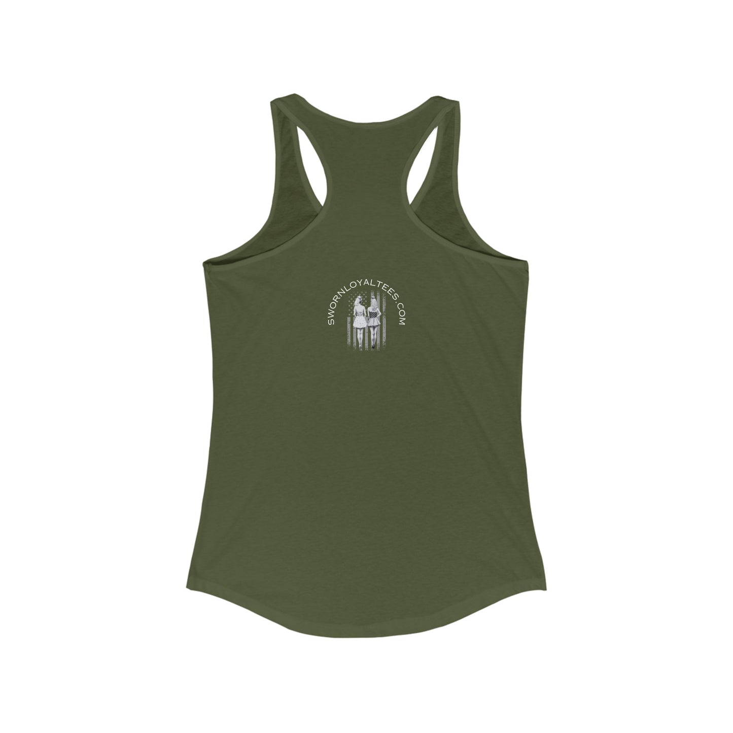 Dead Inside Skull Pinup -Women's Ideal Racerback Tank