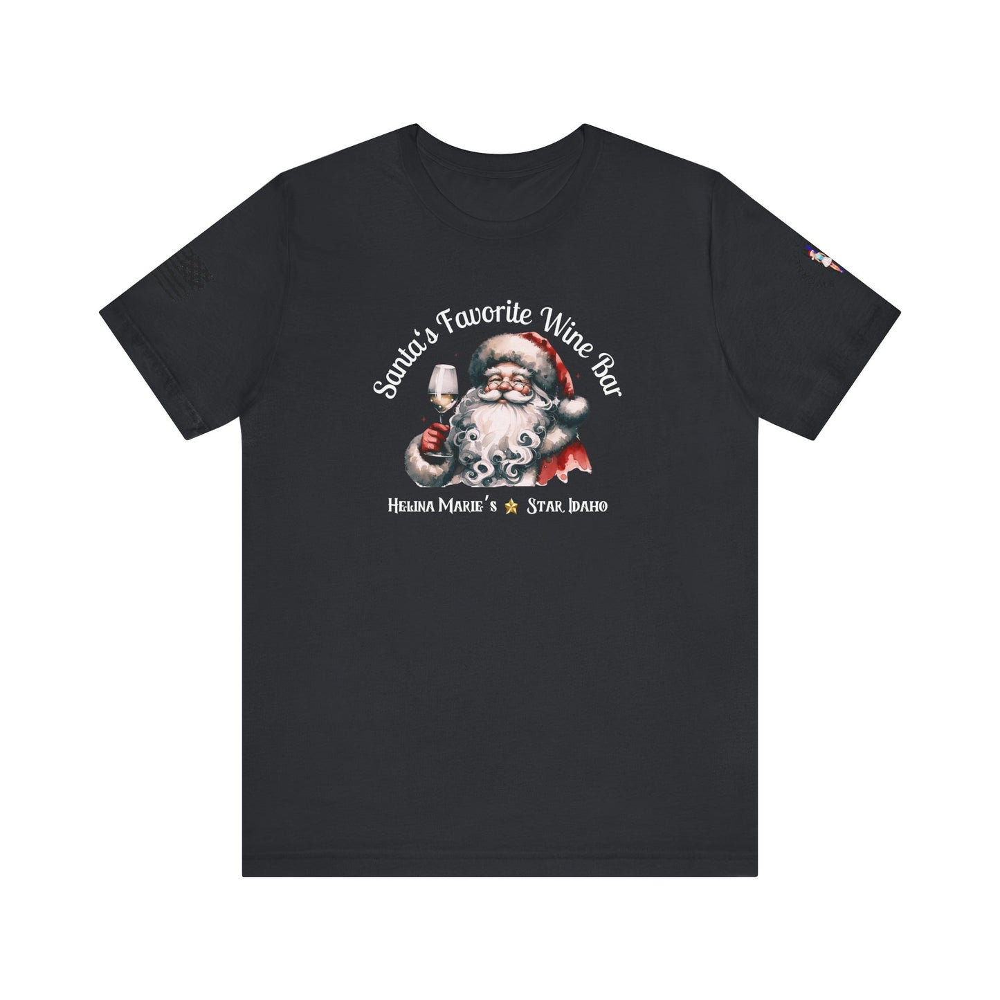 Santa's Favorite Wine Bar, Helina Marie's Unisex Jersey Short Sleeve Tee