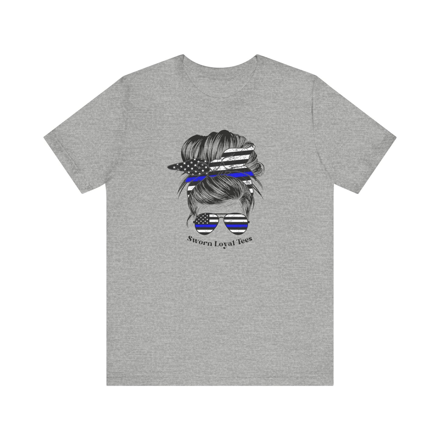 Unisex Tee- STL police messy bun