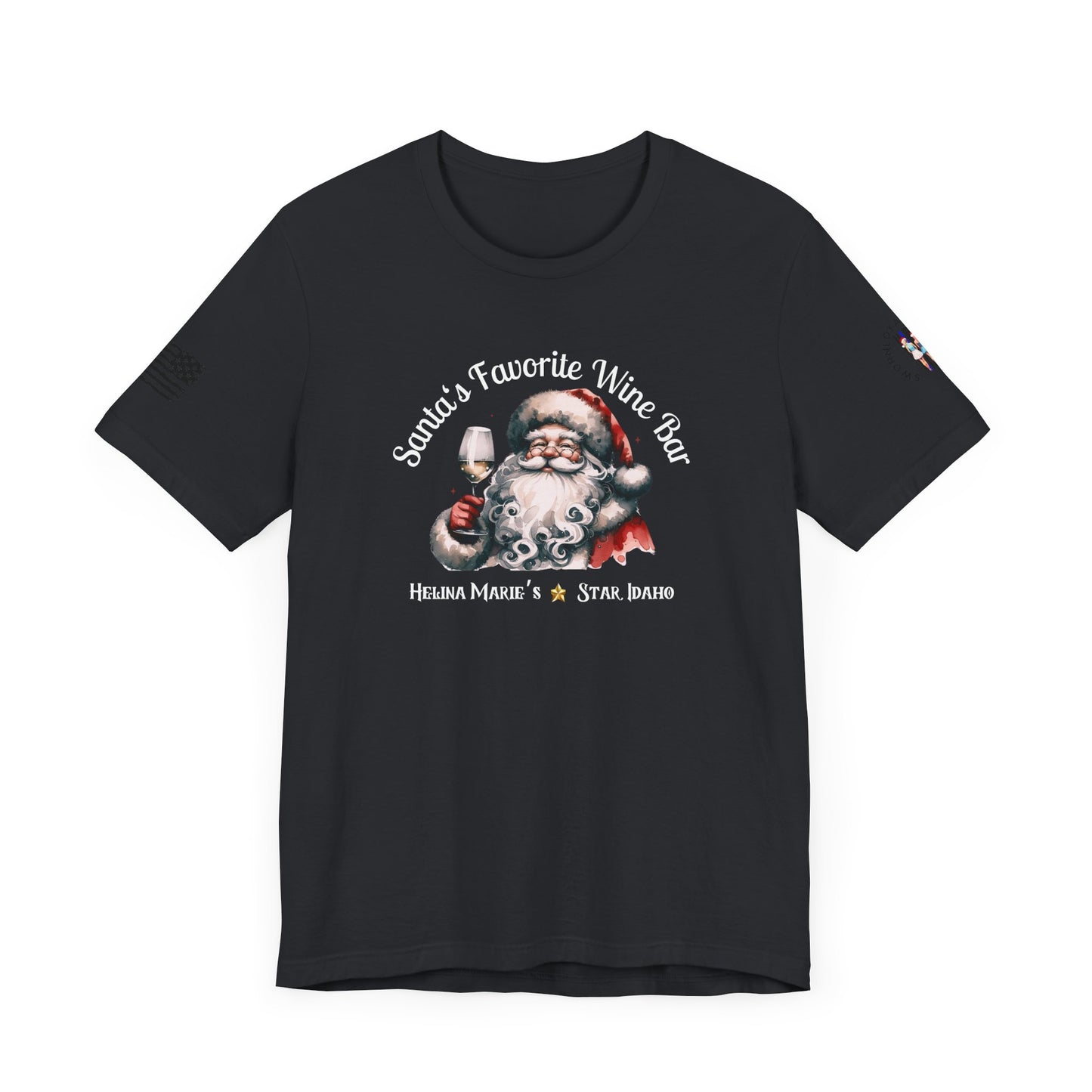 Santa's Favorite Wine Bar, Helina Marie's Unisex Jersey Short Sleeve Tee