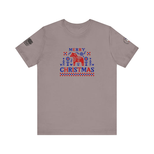 Scandinavian Merry Christmas Unisex Jersey Short Sleeve Tee