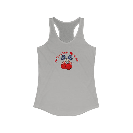 American Woman - Women's Ideal Racerback Tank-4th of July