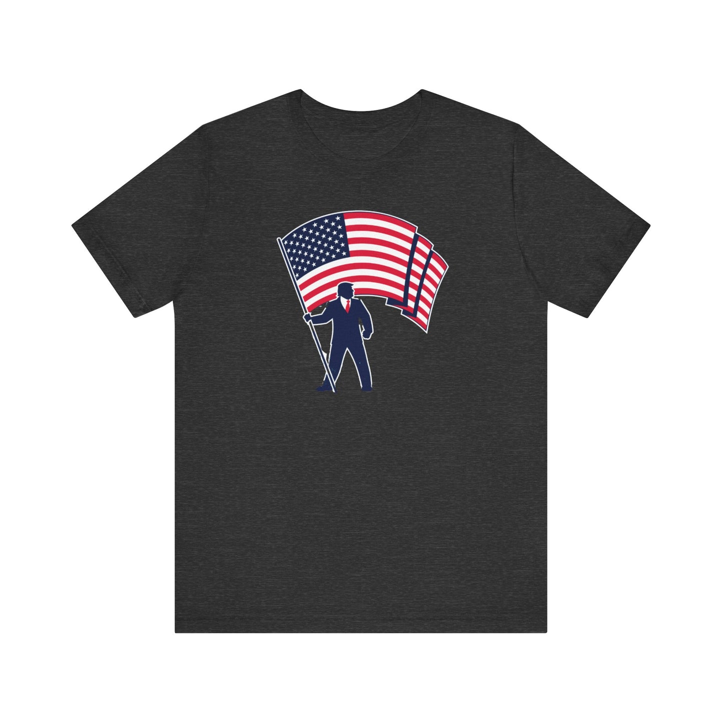 Unisex Tee- Trump holding flag