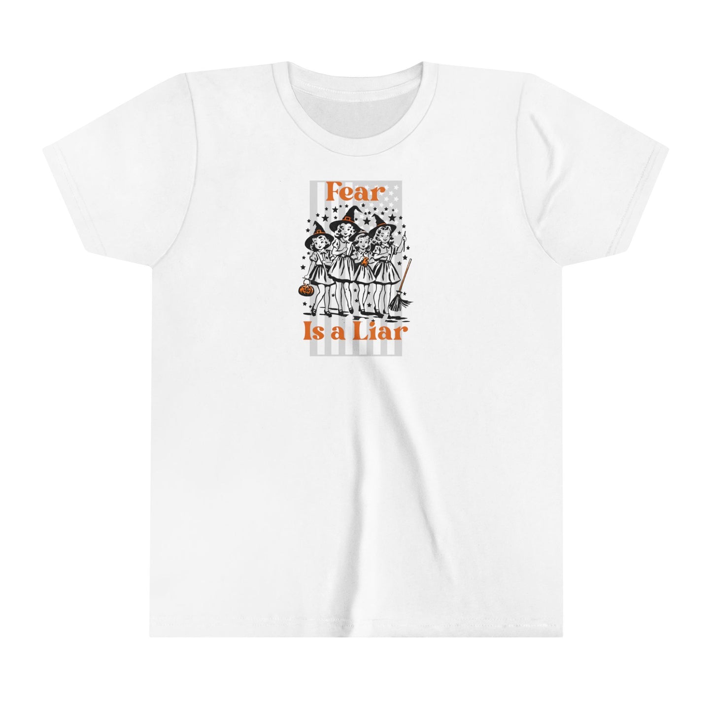 YOUTH Short Sleeve Tee- Fear is a liar Halloween 2024