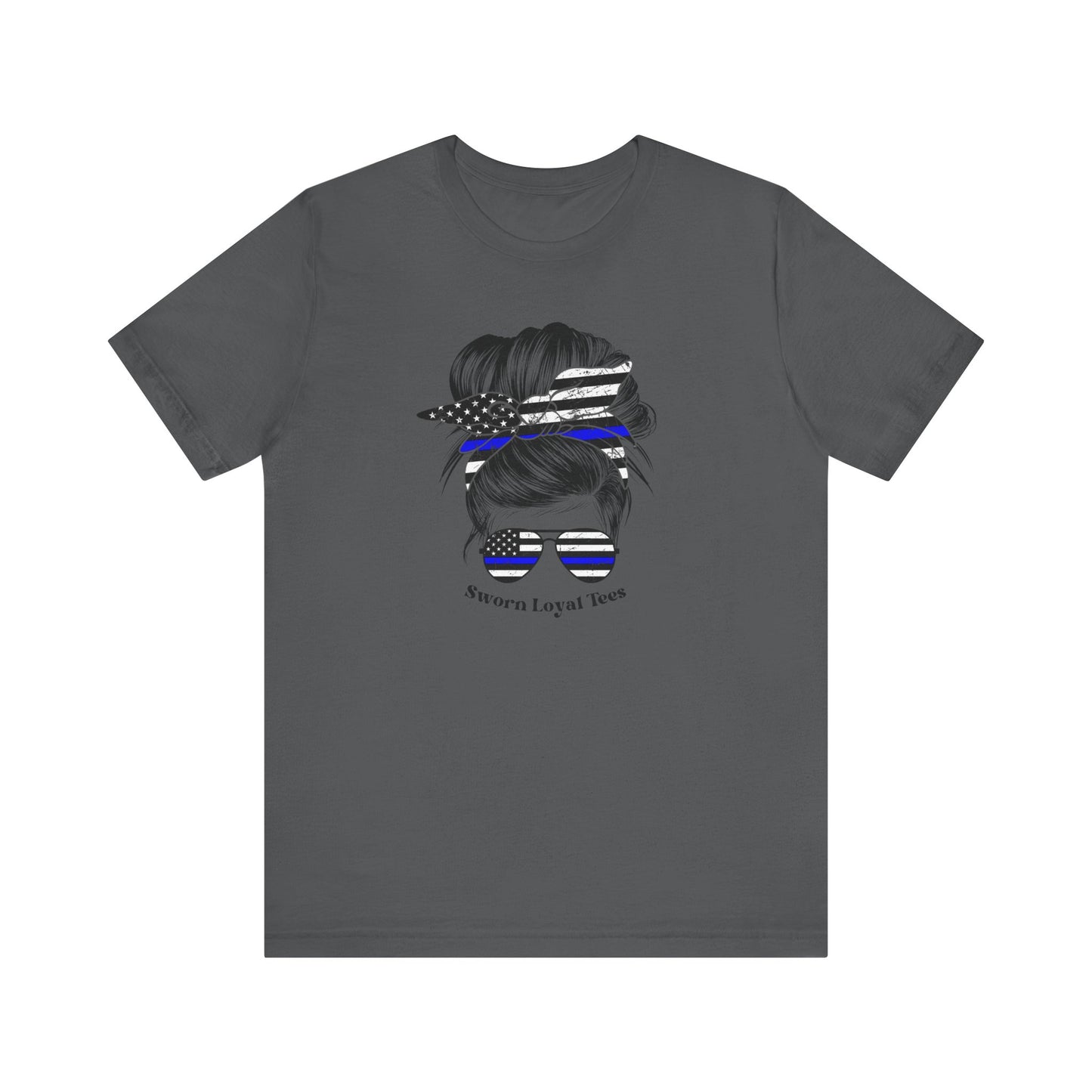 Unisex Tee- STL police messy bun