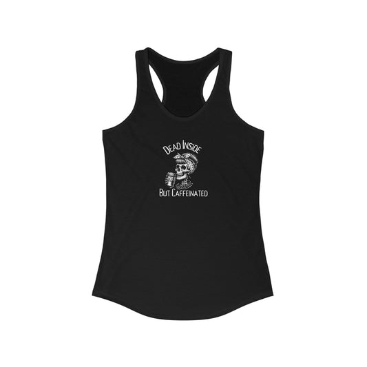 Dead Inside Skull Pinup -Women's Ideal Racerback Tank