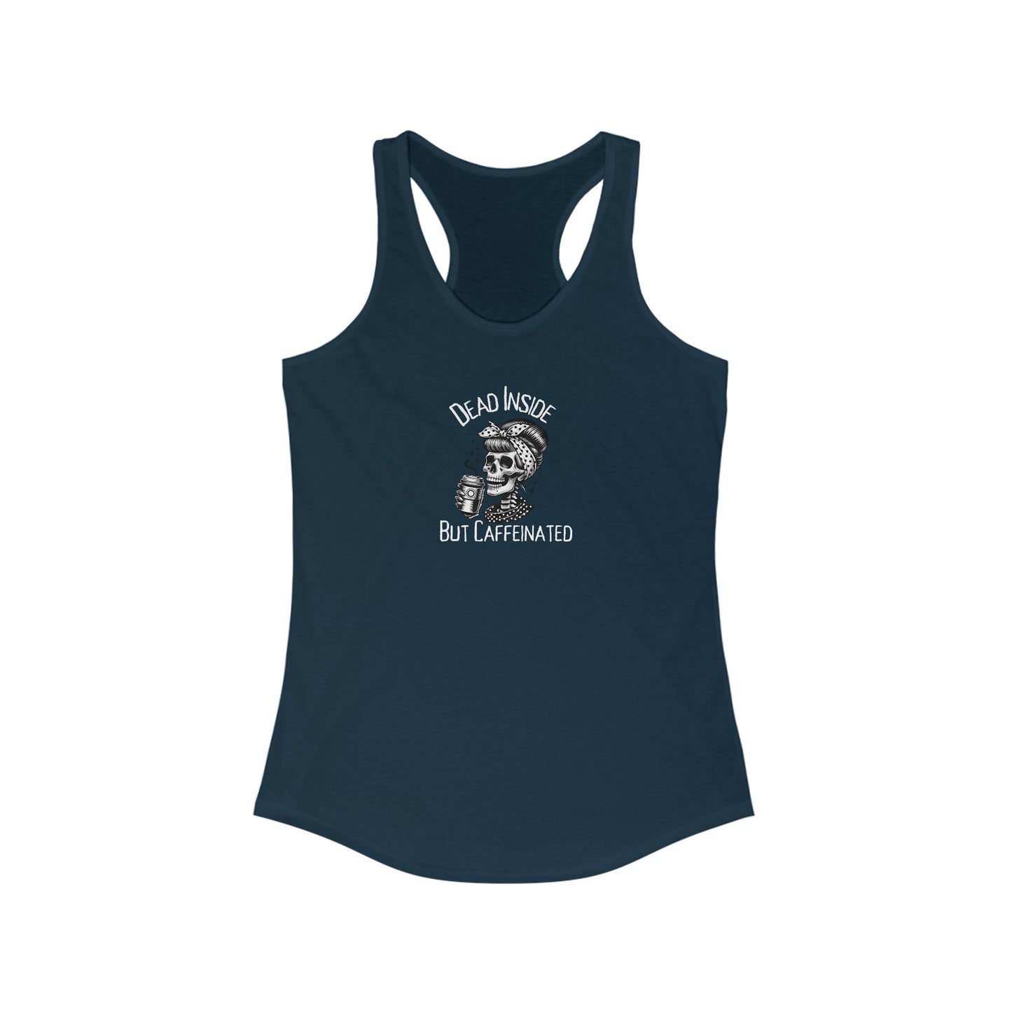 Dead Inside Skull Pinup -Women's Ideal Racerback Tank