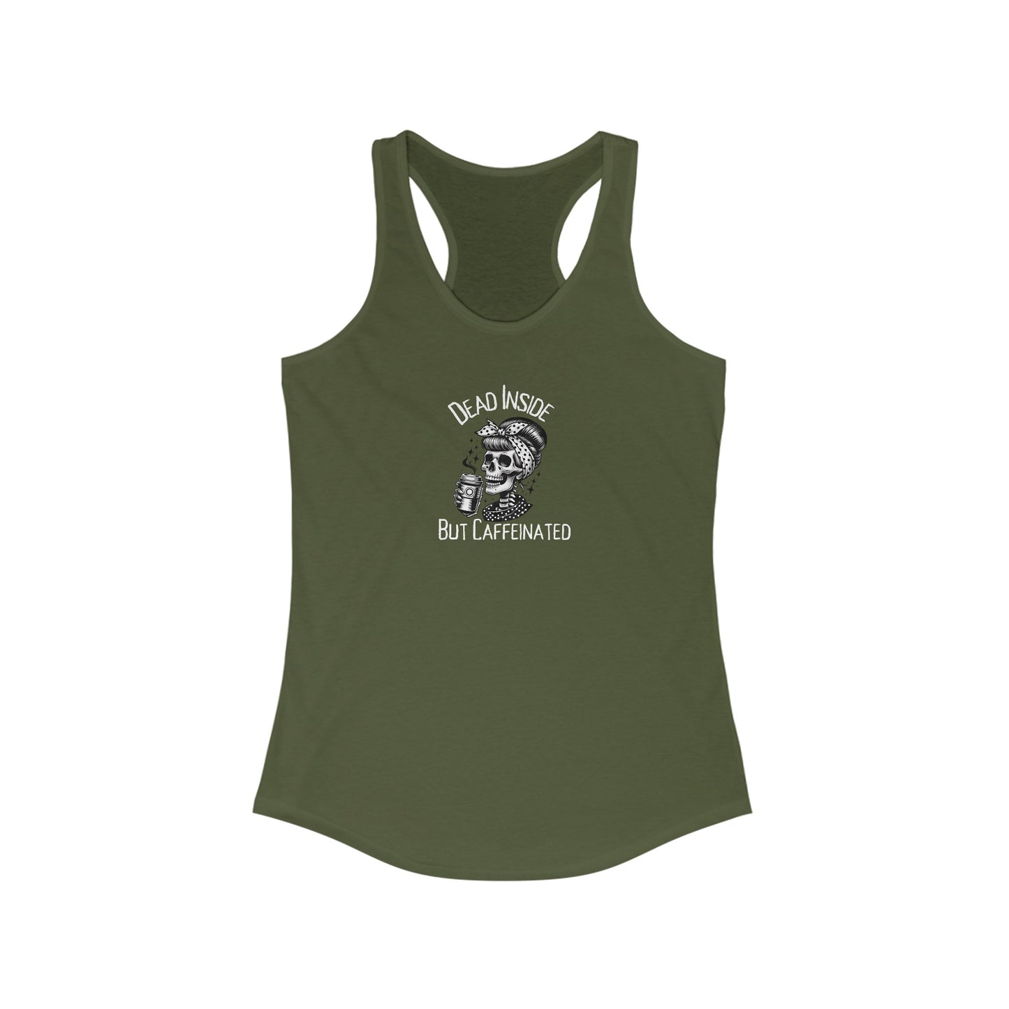 Dead Inside Skull Pinup -Women's Ideal Racerback Tank