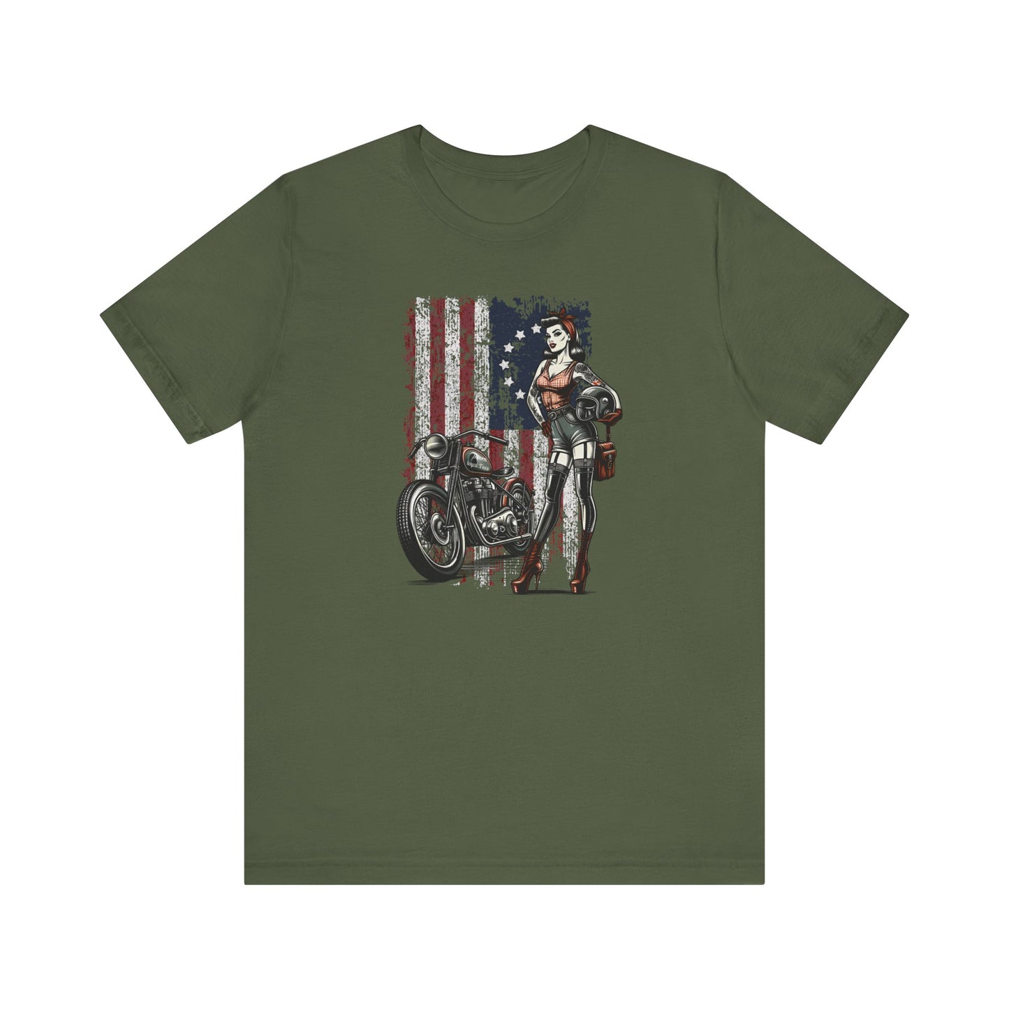 Unisex T- American Biker chic Joanie