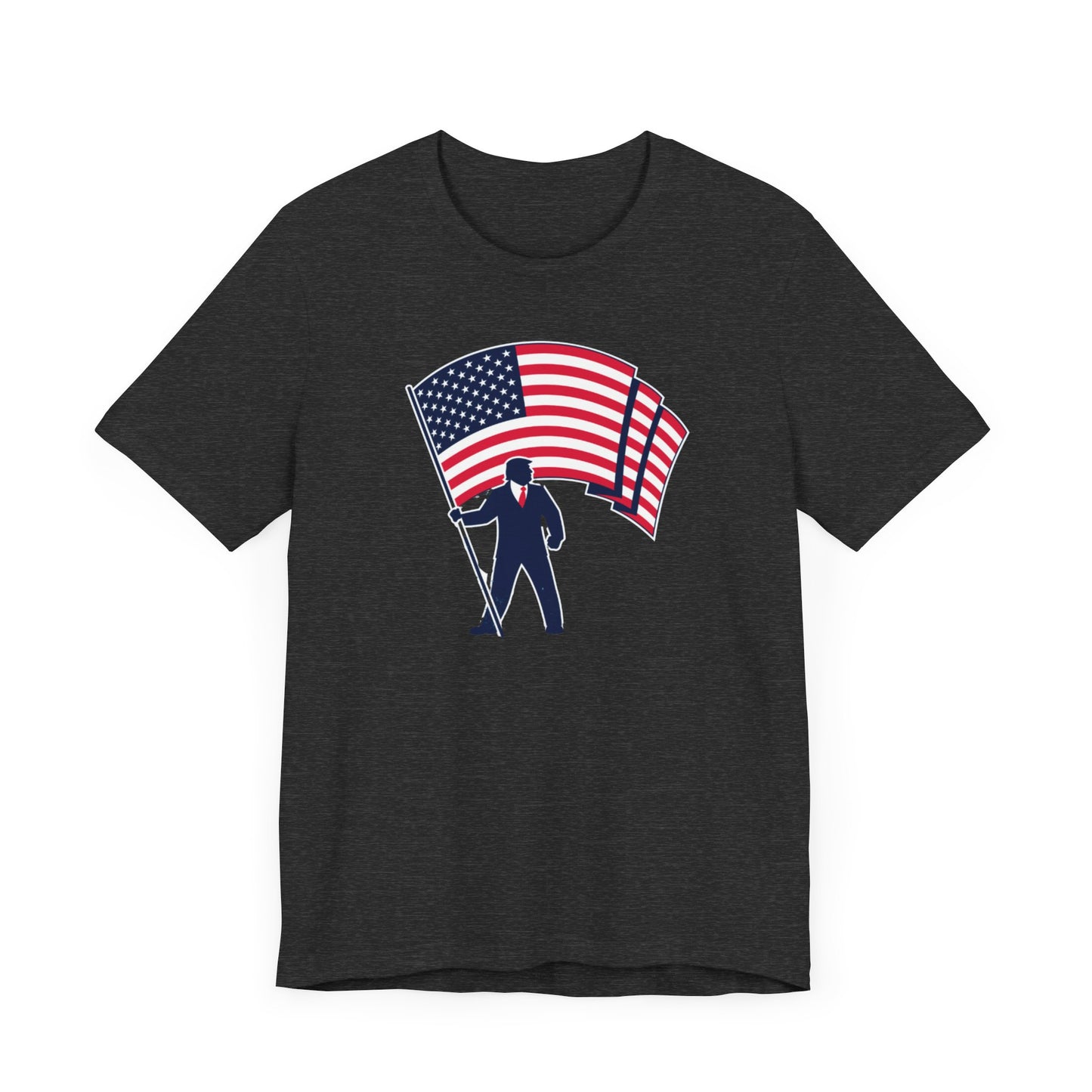 Unisex Tee- Trump holding flag