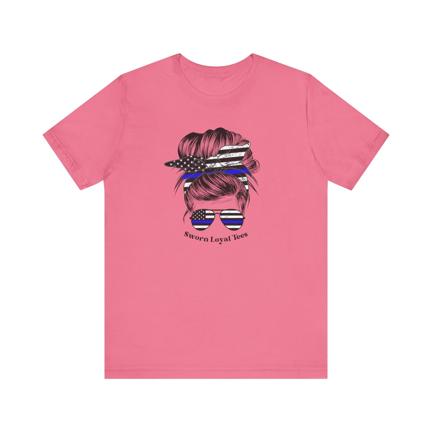 Unisex Tee- STL police messy bun