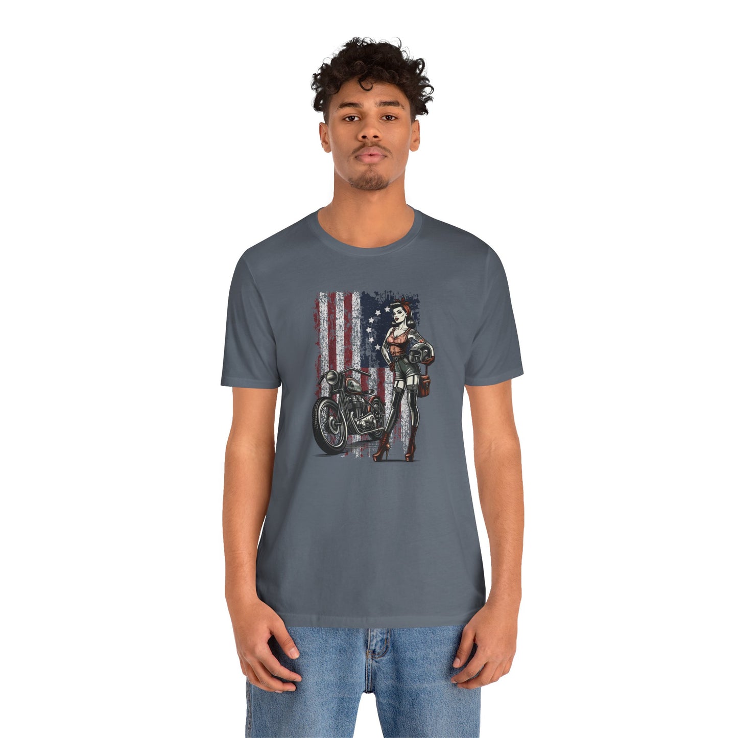 Unisex T- American Biker chic Joanie