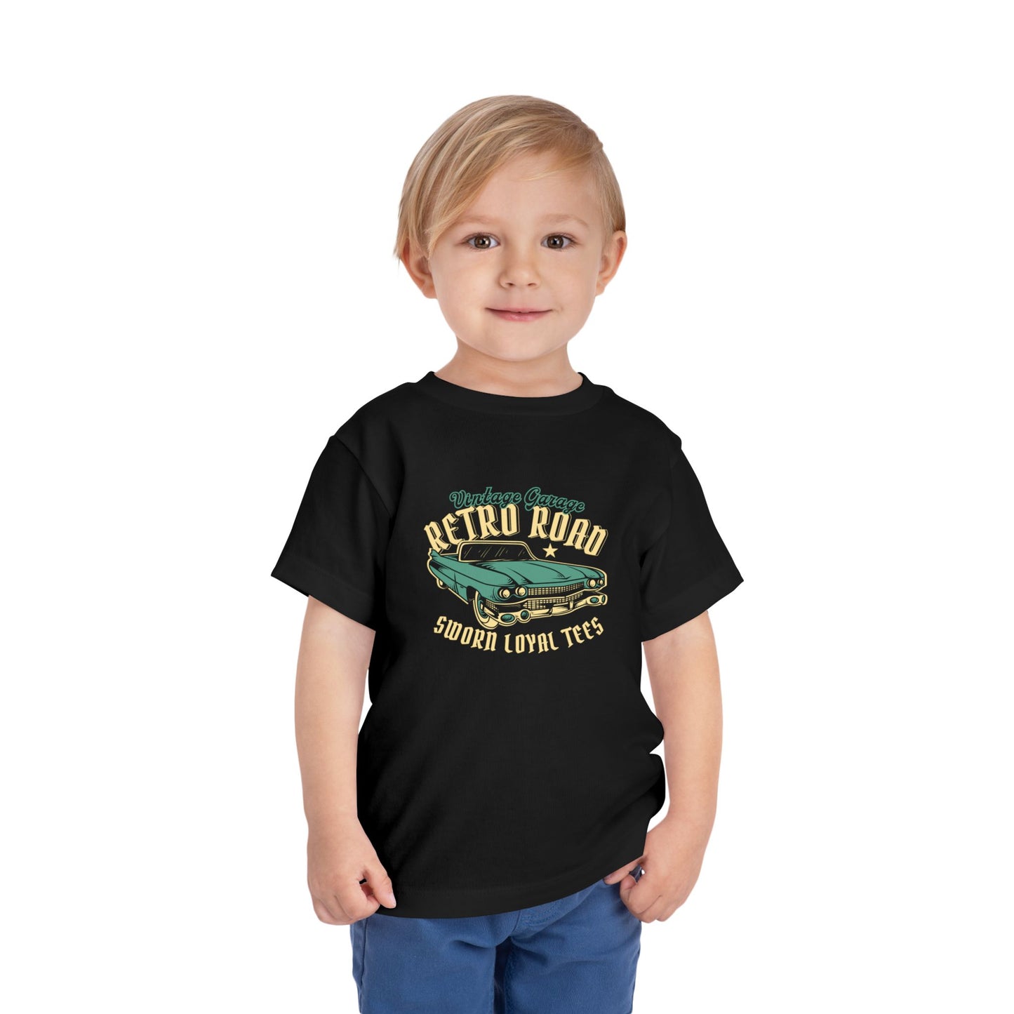 Toddler Short Sleeve Tee- Retro road