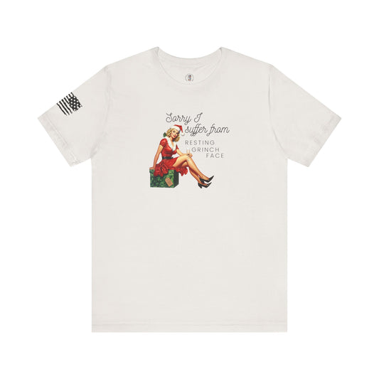 Unisex Tee- Resting Grinch face Christmas