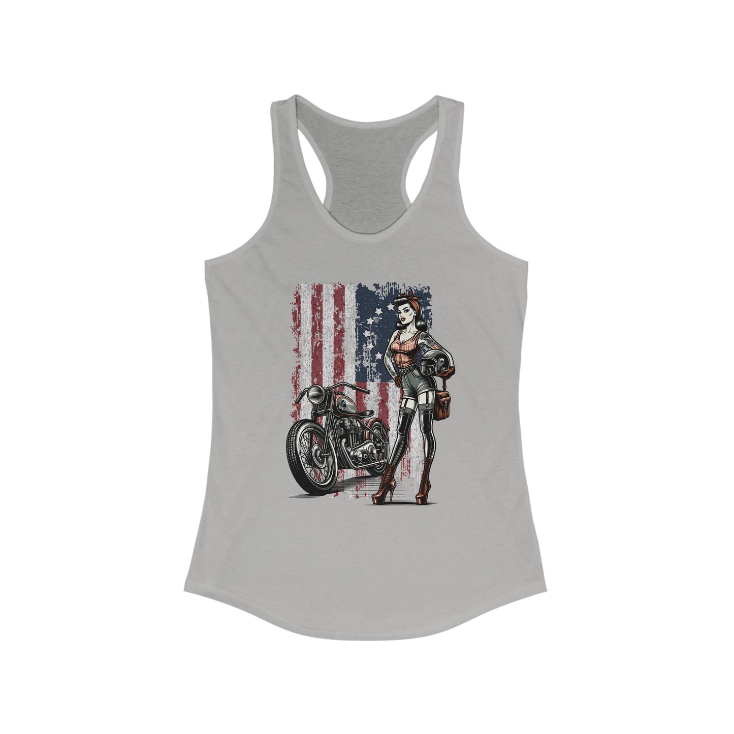 Women's Ideal Racerback Tank- All American Biker Chic