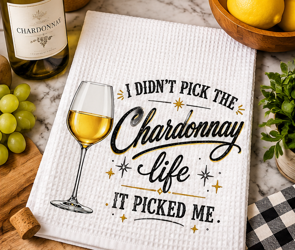 Chardonnay Life Tea Towel