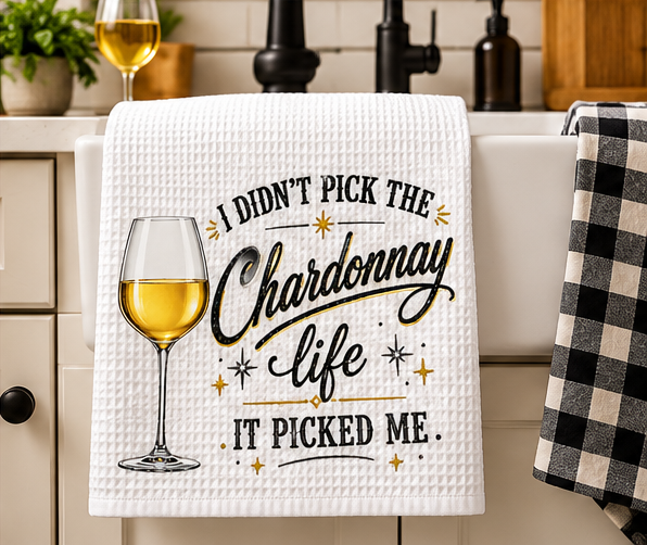 Chardonnay Life Tea Towel