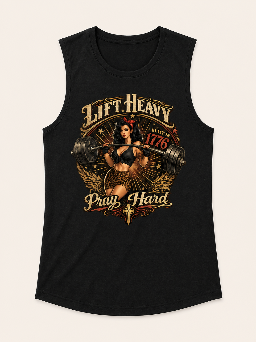 Lift Heavy Pray Hard Muscle Tank