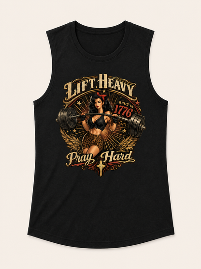 Lift Heavy Pray Hard Muscle Tank