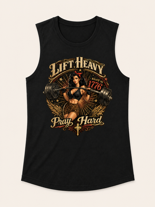 Lift Heavy Pray Hard Muscle Tank