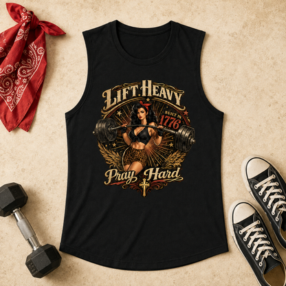 Lift Heavy Pray Hard Muscle Tank
