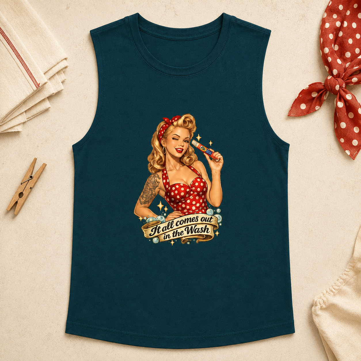 It All Comes Out in the Wash Muscle Tank