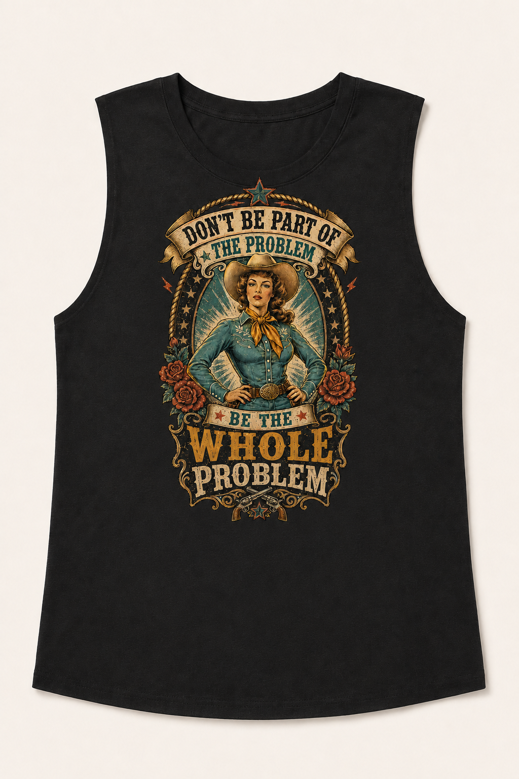 Don't Be Part of The Problem, Be the Whole Problem Muscle Tank