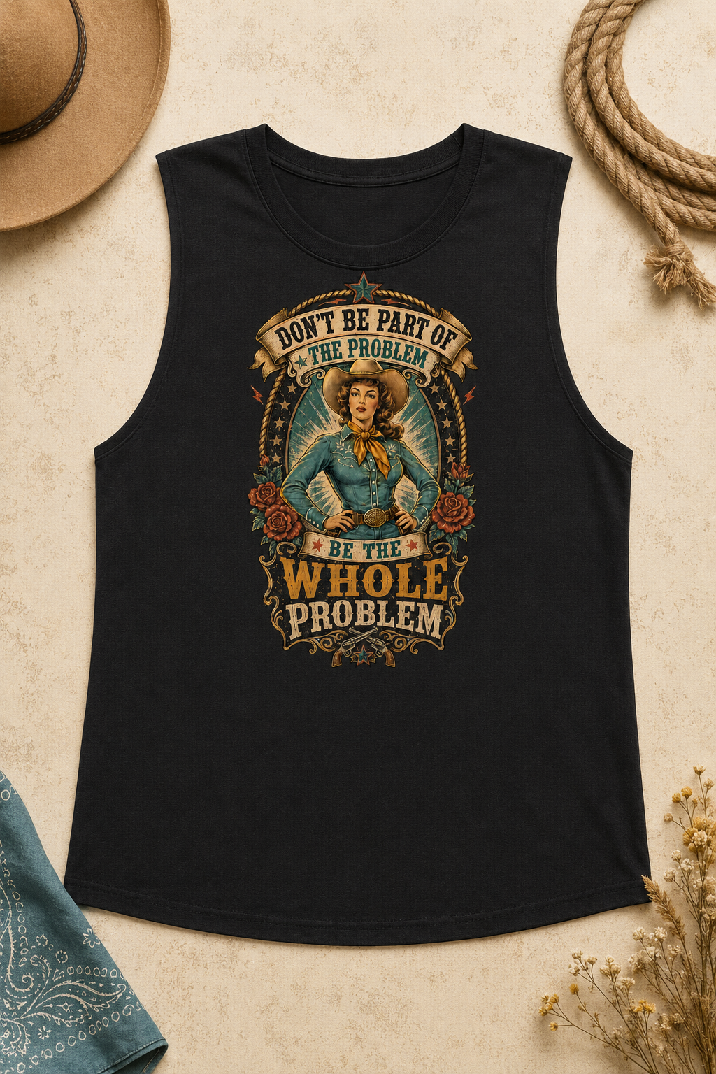 Don't Be Part of The Problem, Be the Whole Problem Muscle Tank