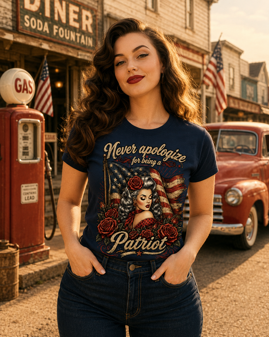 Never Apologize for Being a Patriot T-shirt