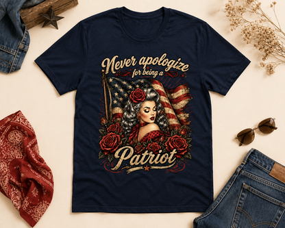 Never Apologize for Being a Patriot T-shirt