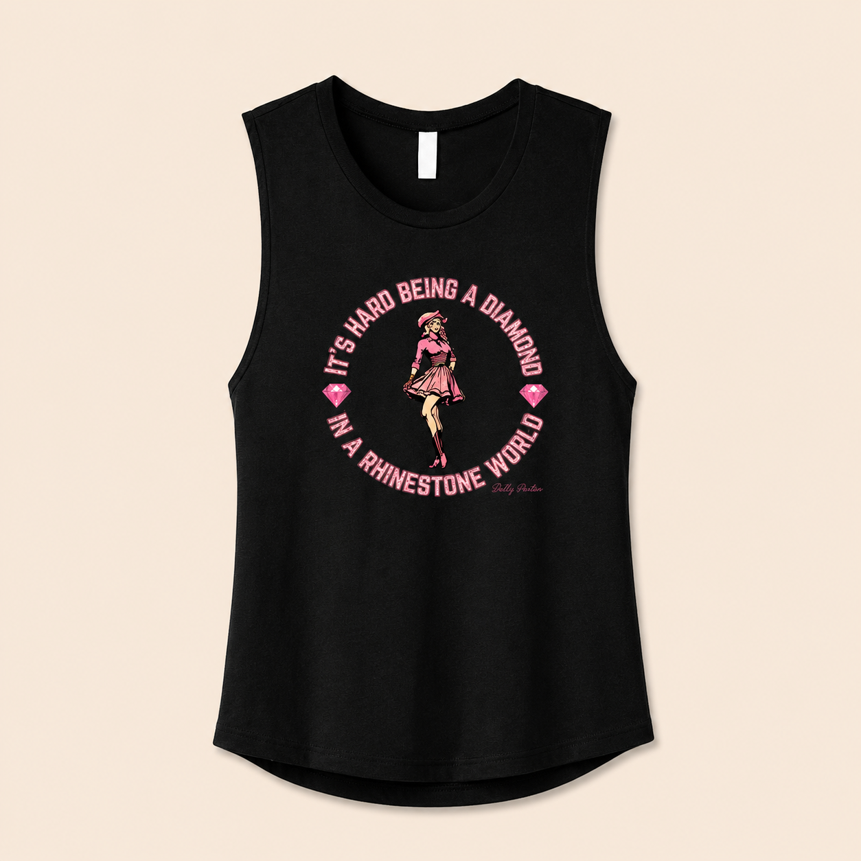 Diamond in a Rhinestone World Muscle Tank