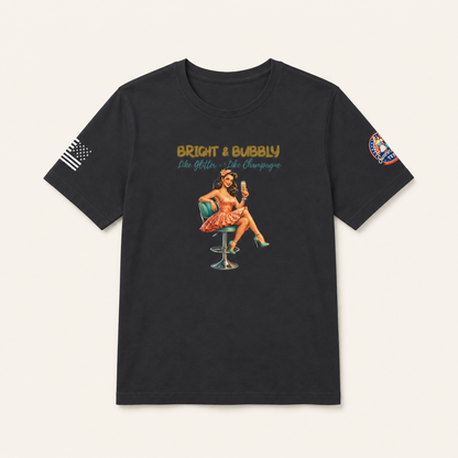 Bright Like Glitter Bubbly Like Champagne Tee