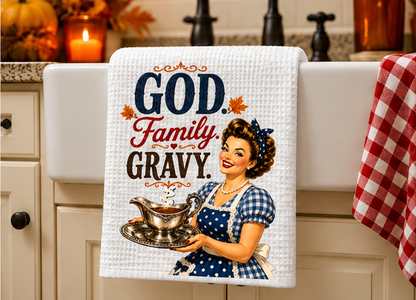 God Family Gravy Tea Towel