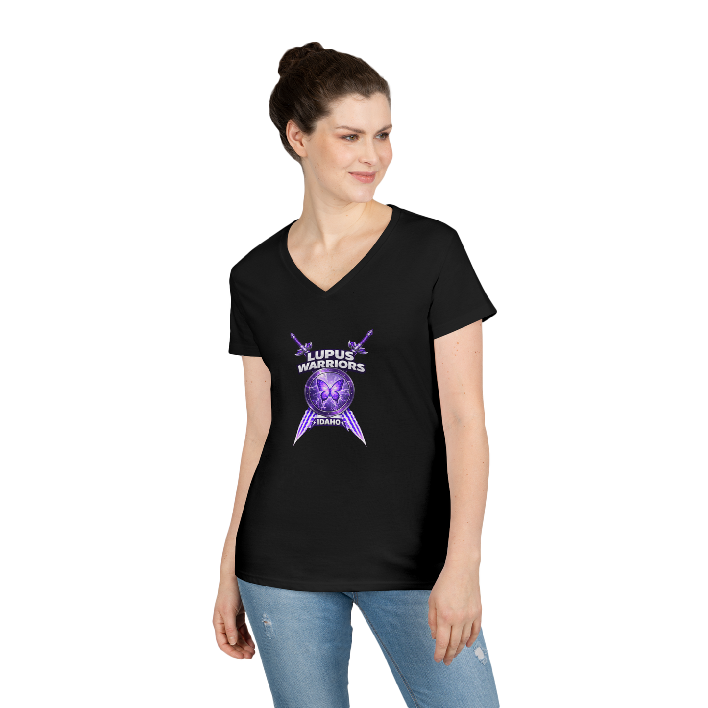 Lupus Warriors of Idaho V-Neck